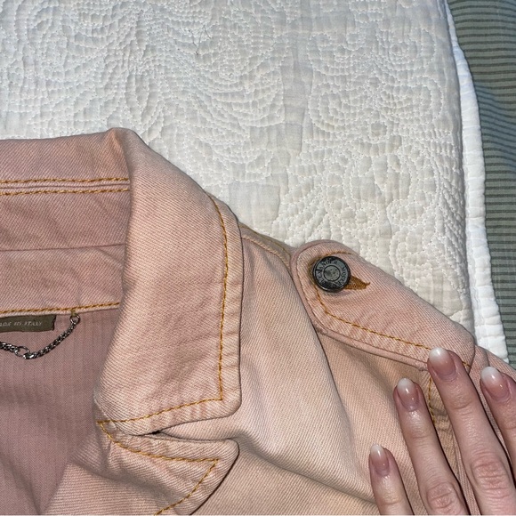Vintage Alexander McQueen pink denim military-style jacket - Picture 5 of 7
